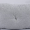 Gray White Linen 3-Seat Sectional Single Sofa with Supportive Seat Cushioning