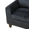 Black 3-Piece Upholstered L-Shaped Sectional Sofa with Right-Side Chaise