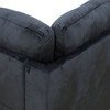 Black 3-Piece Upholstered L-Shaped Sectional Sofa with Right-Side Chaise