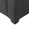 Black Gray 3-Piece Linen Sectional with Left-Facing Chaise Storage Ottoman