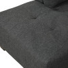Black Gray 3-Piece Linen Sectional with Left-Facing Chaise Storage Ottoman