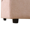 Pink Sackcloth Modular Sectional Wedge with Adjustable Backrest and Lounge Seat