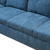 Blue 3-Piece Upholstered Left-Facing Sectional Sofa with Chaise and Lift-Top