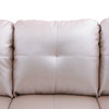 Latte 3-Piece Faux Leather Sectional Sofa with Left-Side Chaise and Lift-Top