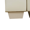 White 2-Piece Top-Grain Leather Modular Loveseat with Double Track Arms
