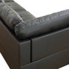 Black and White 3-Piece Semi-PU Synthetic Leather Sectional with Right-Facing