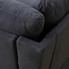 Dark Gray 4-Piece Massa Flannel Modular Corner Sectional Sofa with Armless Chair