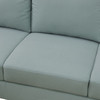 Pale Green 2-Piece Calico Sectional Sofa with Right-Facing Chaise and Track Arms