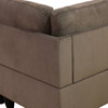 Brown 3-Piece Pineapple Fabric Sectional Sofa with Right-Facing Chaise