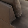 Dark Brown 3-Piece Flannel Upholstered L-Shaped Sectional Sofa with Left-Facing