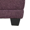 Amaranth 3-Piece Linen-Leather Sectional with Left-Facing Chaise Storage Ottoman