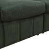 Dark Gray Corduroy Fabric Padded Modular Sectional Ottoman with Nailhead Trim