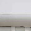 White Calico Sectional Ottoman with Padded Cushion and Tapered Legs and Supports