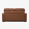 Chestnut Brown Top-Grain Leather Loveseat with Matching Ottoman and Track Arms