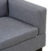 66.5-Inch Gray 3-Piece Linen Sectional Sofa with Left-Facing Chaise and Lift-Top