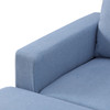 Grayish Blue 2-Piece Calico Sectional Sofa with Right-Facing Chaise and Cushions