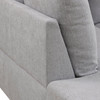 Light Gray 3-Piece Flannel Upholstered L-Shaped Sectional Sofa with Left-Facing