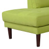 Chartreuse 2-Piece Flannel Sectional Sofa with Left-Facing Chaise and Track Arms