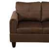 Chocolate Brown 3-Piece Upholstered Sectional Sofa with Right-Side Chaise