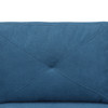 Lake Blue 4-Piece Calico Modular Corner Sectional Sofa with Armless Chair