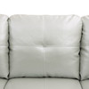 Silver Green 3-Piece Faux Leather Sectional Sofa with Right-Facing Chaise