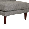 Gray 2-Piece Linen Sectional Sofa with Right-Facing Chaise and Accent Pillows