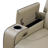 Beige 3-Piece Breathable Leather Reclining Corner Sectional with Consoles