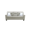 Gray 3-Piece Linen-Style Upholstered Living Room Set with Sofa Loveseat