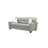Gray 3-Piece Linen-Style Upholstered Living Room Set with Sofa Loveseat