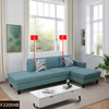 Lake Green 2-Piece Calico Sectional Sofa with Right-Facing Chaise and Track Arms
