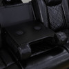 Dark Gray Corduroy Sectional Ottoman with Padded Cushion and Tapered Legs