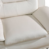 White 3-Piece Faux Leather Living Room Set with Sofa Loveseat and Armchair