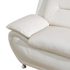 White 3-Piece Faux Leather Living Room Set with Sofa Loveseat and Armchair