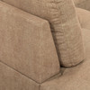 Light Coffee 3-Piece Flannel Sectional Sofa with Right-Facing Chaise and Ottoman
