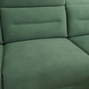 Green 4-Piece Flannel Power Reclining Corner Sectional with Adjustable Headrests