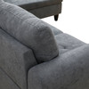 Dark Gray 3-Piece Flannel Sectional Sofa with Right-Facing Chaise and Lift-Top
