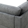 Dark Gray 3-Piece Flannel Sectional Sofa with Right-Facing Chaise and Lift-Top