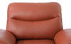 Black and Orange Faux Leather Sofa with Accent Chairs Ottomans and Padded Back