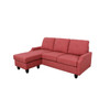Red Flannel 2-Piece Living Room Set with Sofa and Loveseat and Seat Cushioning