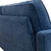 Blue 3-Piece Microfiber Living Room Set with Sofa Loveseat and Armchair