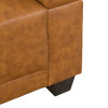 Ginger Brown 3-Piece Semi-PU Synthetic Leather Sectional Sofa with Right-Side