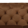 Brown 3-Piece Microfiber Chesterfield Living Room Set with Sofa Loveseat