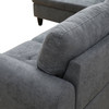 Dark Gray 3-Piece Flannel Sectional Sofa with Left-Facing Chaise and Lift-Top