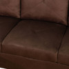 Brown 3-Piece Microfiber Sectional Sofa with Left-Facing Chaise and Lift-Top