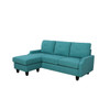 Green Flannel 2-Piece Living Room Set with Sofa and Loveseat and Seat Cushioning