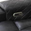 Dark Gray 3-Piece Breathable Leather Curved Reclining Sectional with Console