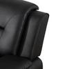 Black 3-Piece Faux Leather Living Room Set with Sofa Loveseat and Armchair