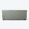 Gray 4-Piece Top-Grain Leather Living Room Set with Sofa Loveseat Armchair