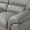 Gray 4-Piece Top-Grain Leather Living Room Set with Sofa Loveseat Armchair