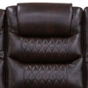 Dark Brown 3-Piece Breathable Leather Reclining Living Room Set with Consoles